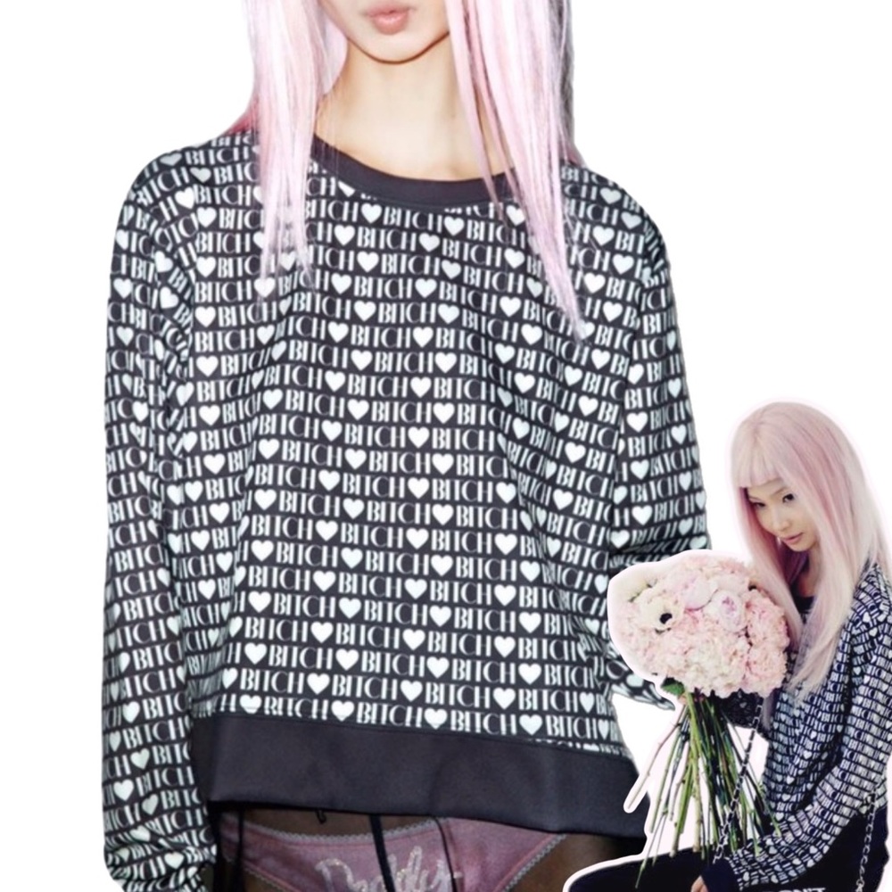 Wildfox “Bitch” sweatshirt, sz large